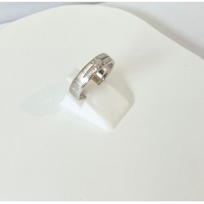 Γυναικείο ασημένιο δαχτυλίδι ανοιχτό με ζιργκόν (SR33)